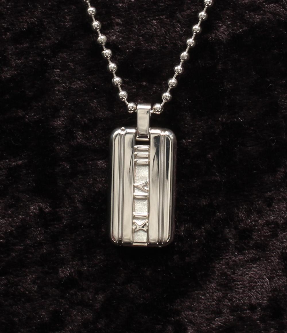 ティファニー ネックレス SV925 アトラス プレート バー ボールチェーン